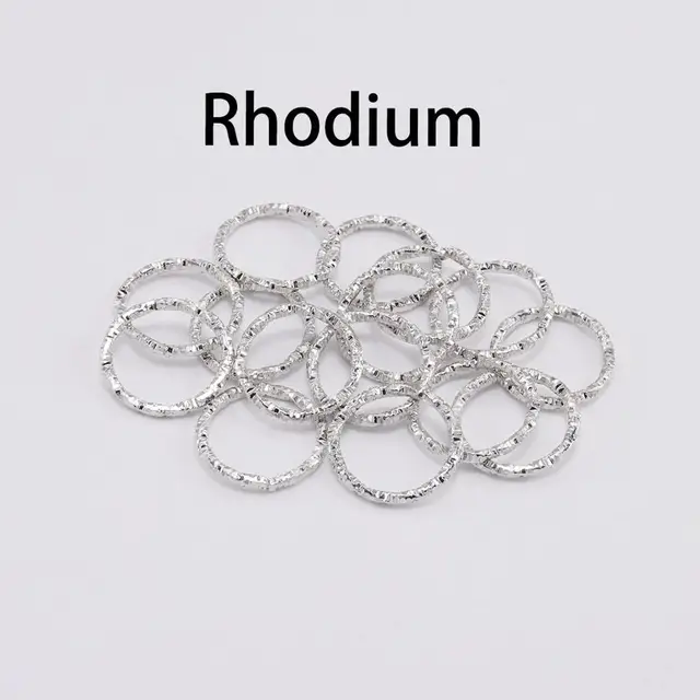 50-100pcs 8-20mm Round Jump Rings Twisted Open Split Rings jump rings Connector For Jewelry Makings Findings Supplies DIY Rhodium