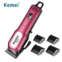 Триммер для волос, мощная профессиональная машинка для стрижки волос, 2000 мА/ч, литиевая батарея, перезаряжаемая машинка для стрижки волос+ 4 размера, Концевая расческа D43