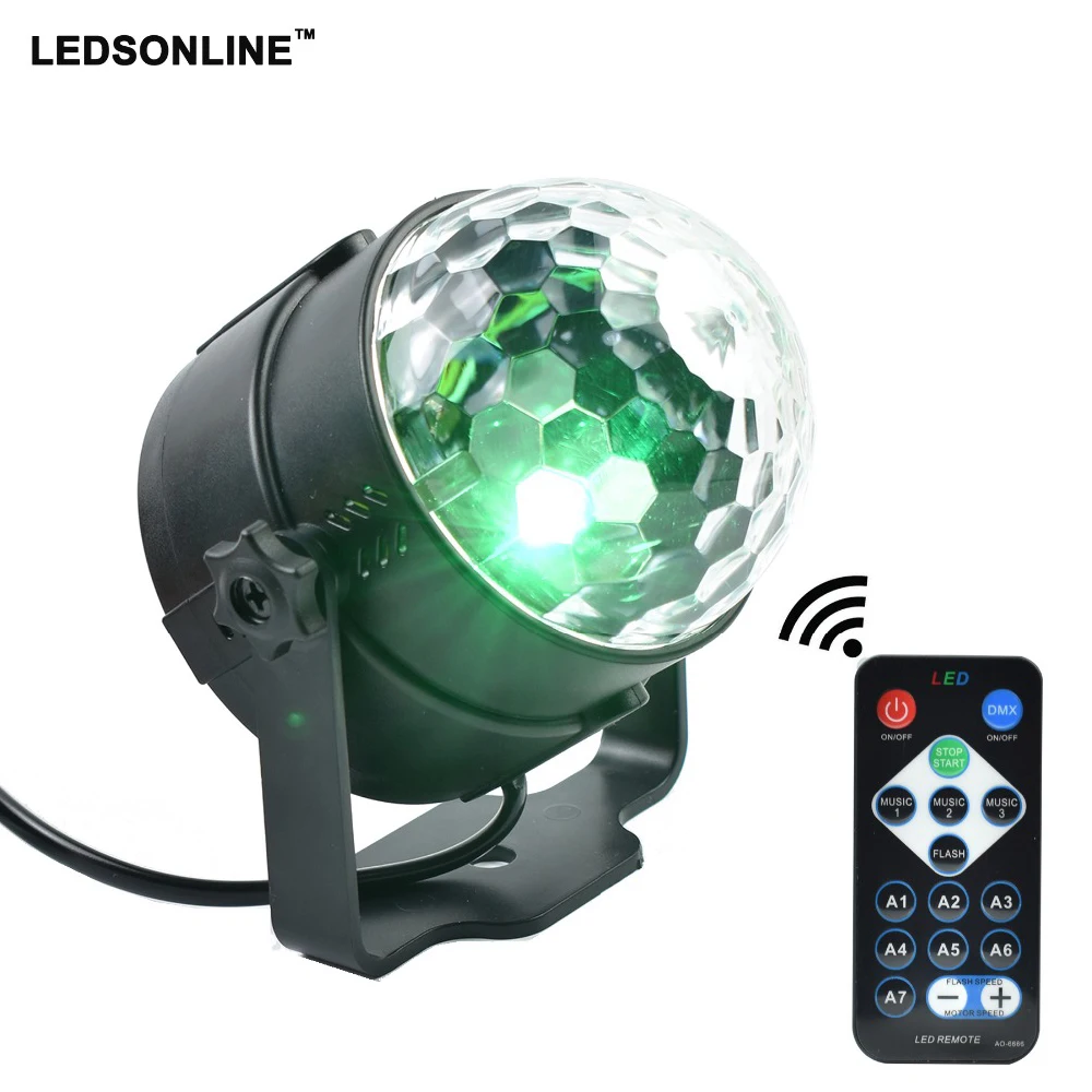 LEDSONLIN Party Disco DJ Light Holiday Projector EU/US LED RGB Crystal Mini Magic Ball Stage Effect Lights with Remote Control LEDSONLIN Party Disco DJ Light Holiday Projector EU/US LED RGB Crystal Mini Magic Ball Stage Effect Lights with Remote Control