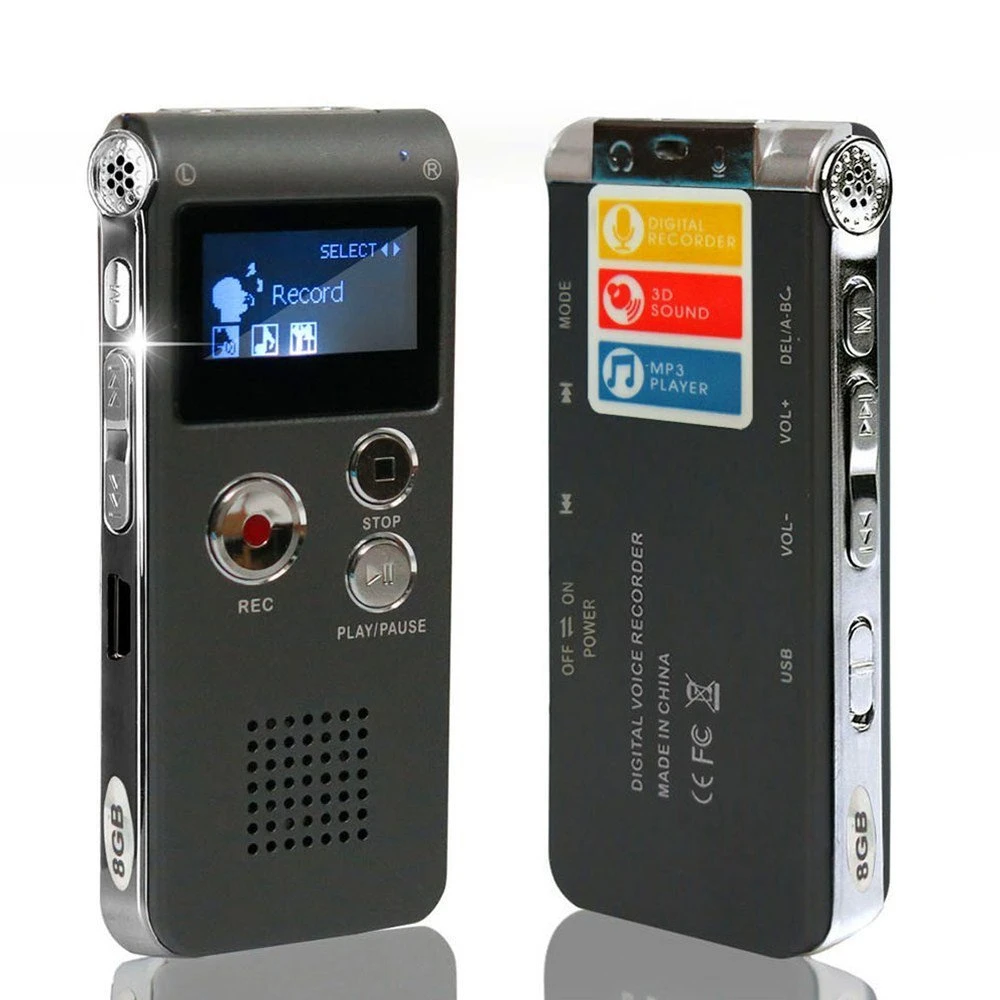HGY Portable USB Lecteur de Musique MP3 avec écran LCD FM Radio Enregistreur Vocal TF Carte Noire