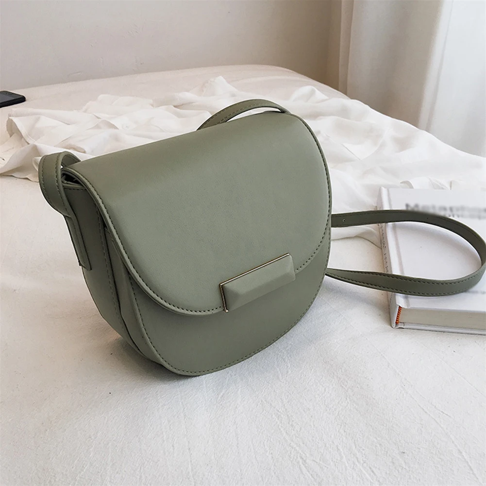Мини седельная сумка модные новые высококачественные белые сумки для женщин из искусственной кожи дизайнерские дамские сумки Простая Дорожная сумка на плечо - Цвет: Зеленый