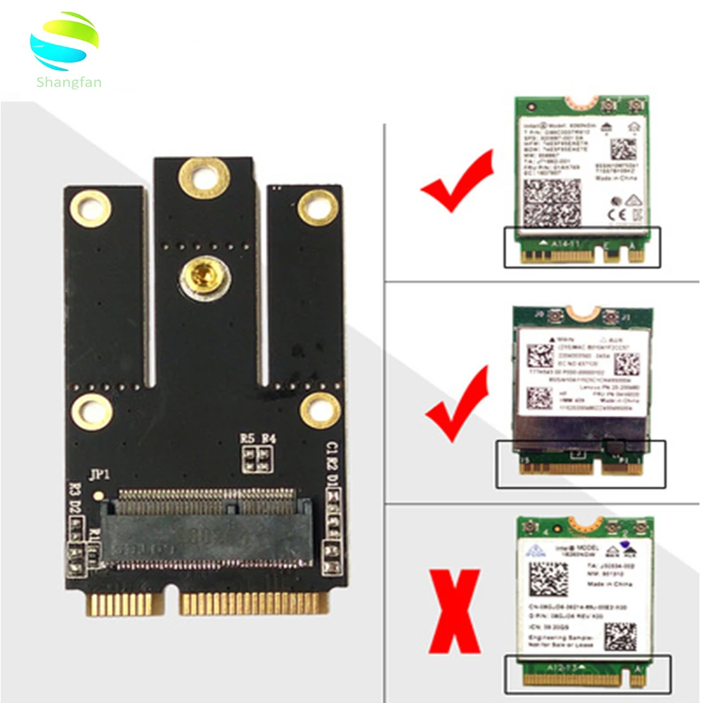 M.2 NGFF ключ A к Mini PCI E Express конвертер адаптер для Intel 9260AC 8265AC 7260AC Wifi Bluetooth беспроводная