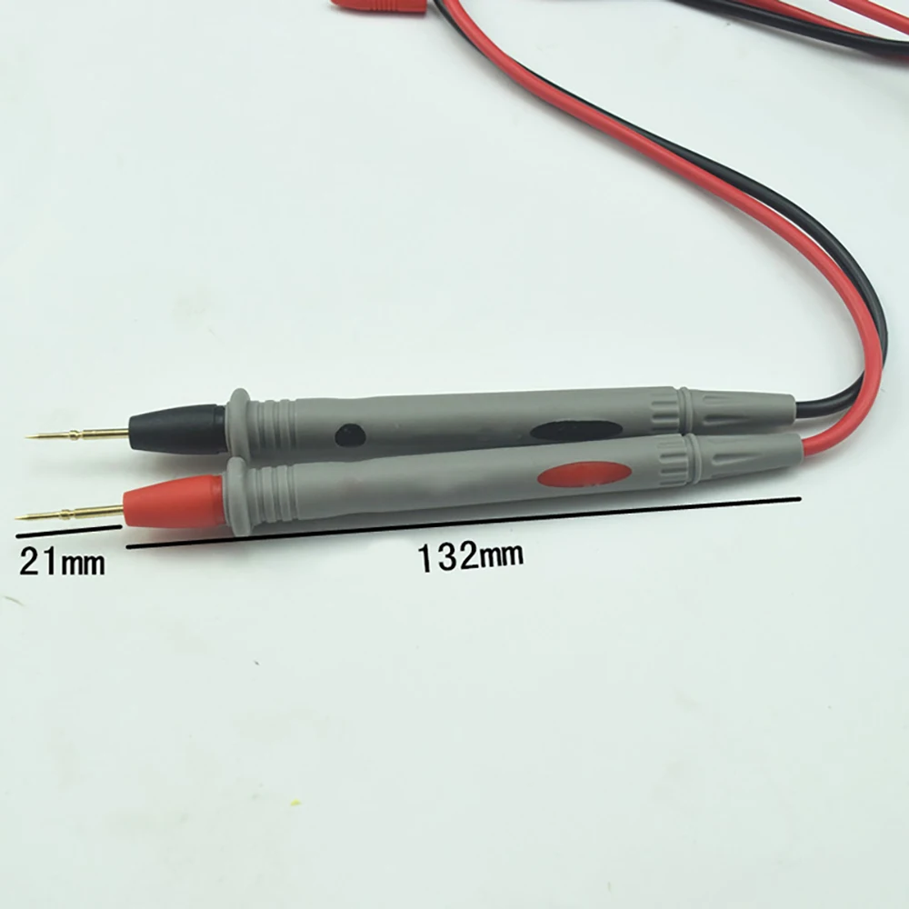 20A позолоченный силиконовый провод для цифрового мультиметра, ультра заостренный медный зажим аллигатора, набор, красный и черный, 1000 В, 110 см