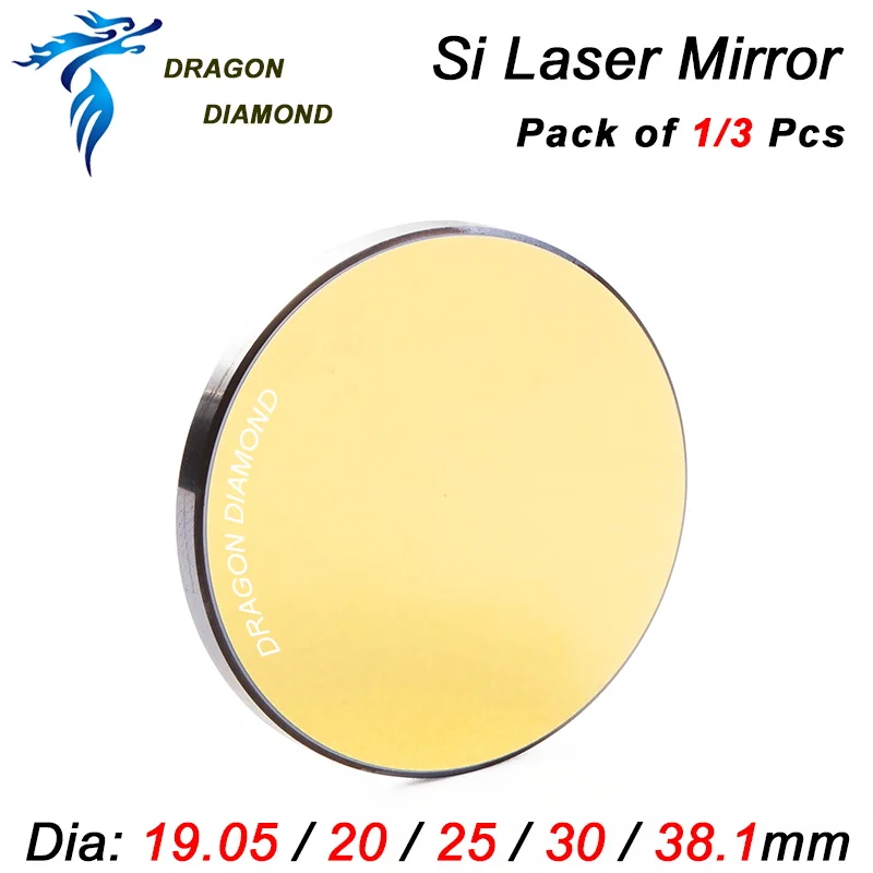 

3pcs CO2 Laser Reflectiver Mirror Dia 19.05mm 20mm 25mm 30mm 38.1mm Si Mirror For CO2 Laser Cutting Engraving Machine