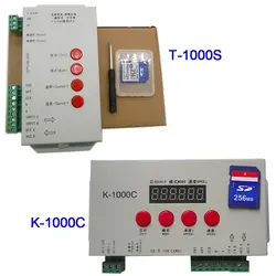 K-1000C (T-1000S обновленный) контроллер K1000C WS2812B, WS2811, APA102, T1000S WS2813 светодиодный 2048 Пиксели программы контроллера DC5-24V