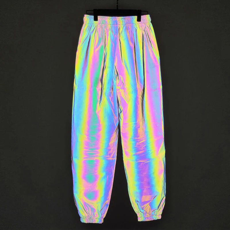 2019 Men 3m Reflective Long Pant Hip Hop Dance Pants Harajuku Hiphop Jogger Night Reflective Trousers