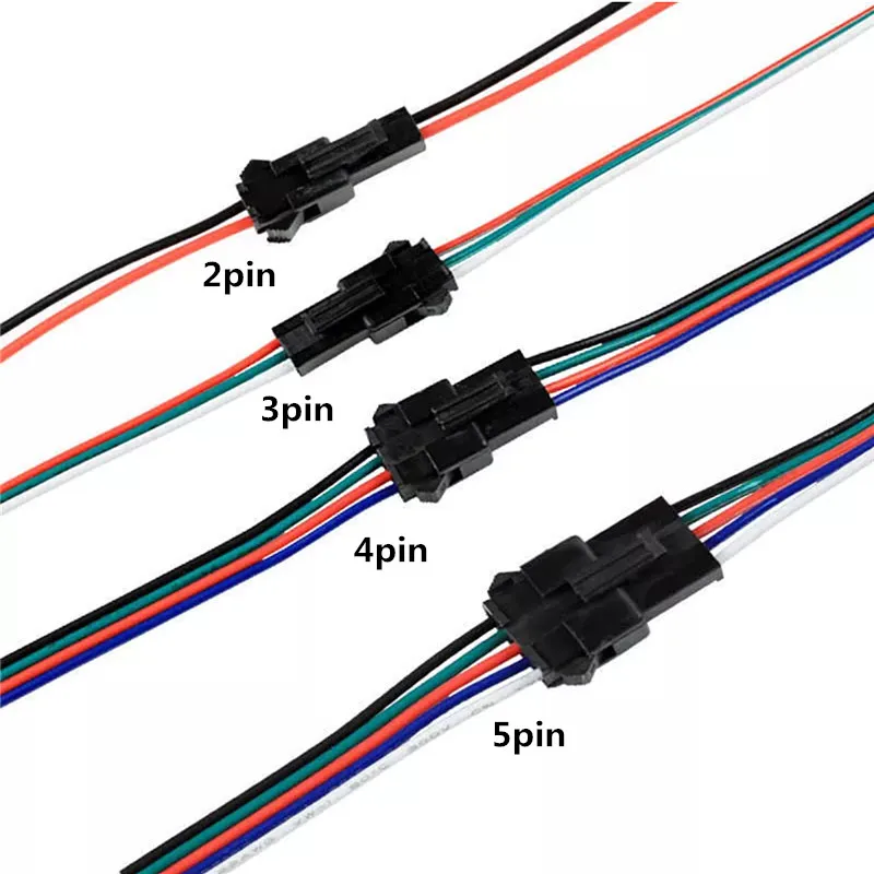 JST SM 2Pin 3Pin 4Pin 5Pin штекер для девушек Быстрый провод Соединительный кабель с разъемом кабеля Разъем заднего хода Авто запасные части 2/3/4/5 способ отлично подходит для светодиодной ленты
