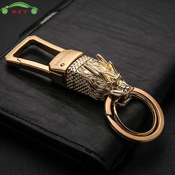

Upscale Car Dragon Head Keychain Auto Men Keyring for Fiat SSANG YONG smart geely Vespa Suzuki SEAT SAAB Proton Mitsubishi LOTUS