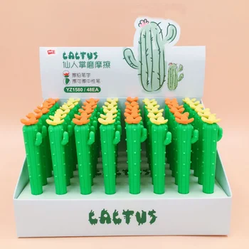 

4 Pcs/set Kawaii Plant Cactus Rubber Pen Pencil Erasers Rubber Erasers Primary Student Prizes School Office Gift Stationery