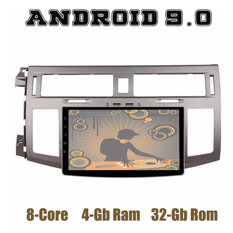 Android 9,0 автомобильный проигрыватель с радио и GPS для toyota avalon 2006-2010 с DSP PX5 octa core wifi usb 4 Гб + 32 ГБ, Авто Мультимедиа Стерео