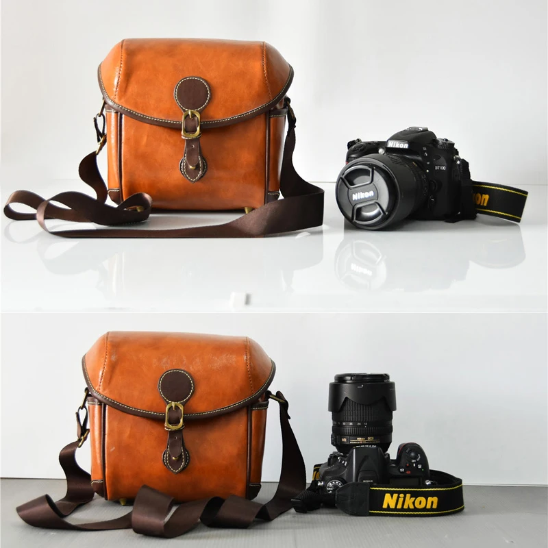 Из Искусственной ПУ-кожи в стиле ретро; DSLR Камера сумка чехол для Nikon D810 D610 D7200 D5300 D3300 D3200 D5600 D5500 D5200 D5100 D750 D70 D90 D80 D7000 D7100