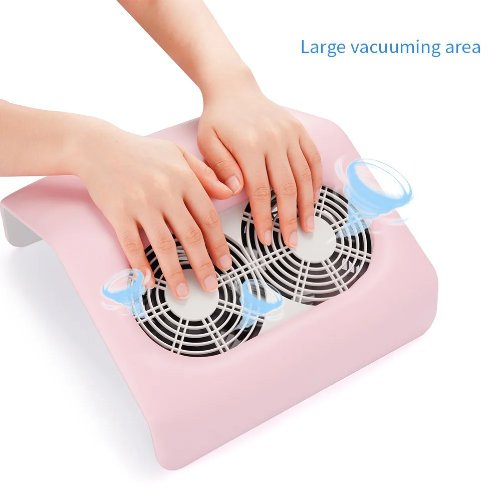 Coletor de pó do Unha Máquina de Manicure Aspirador com 2 Poderoso Gel Unha Polonês Ferramentas Rosa Poeira Sucção 65 w Fãs uv 6 Cheap Equipamento de unhas artísticas