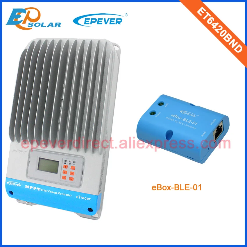 

ET6420BND Max PV input 190v solar home system controller mppt EPsolar/EPEVER eBOX-BLE-01 bluetooth function