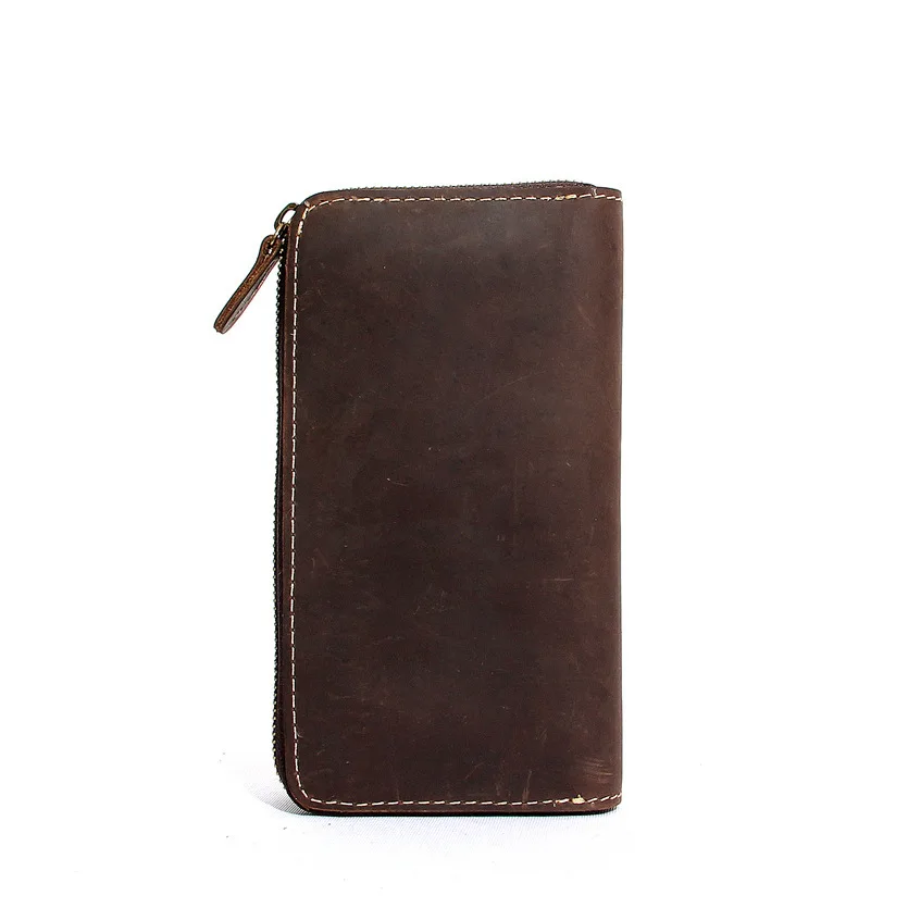 

FREE SHIPPING 2016men 100% geunine leather clutch bag handmade wallets clutches Vintage Cowhide purse wallet for men