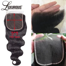 5*5 невидимые HD Кружева Закрытие тела волна бразильские Remy человеческие волосы Кружева Закрытие с длинной частью предварительно сорванный натуральный черный цвет