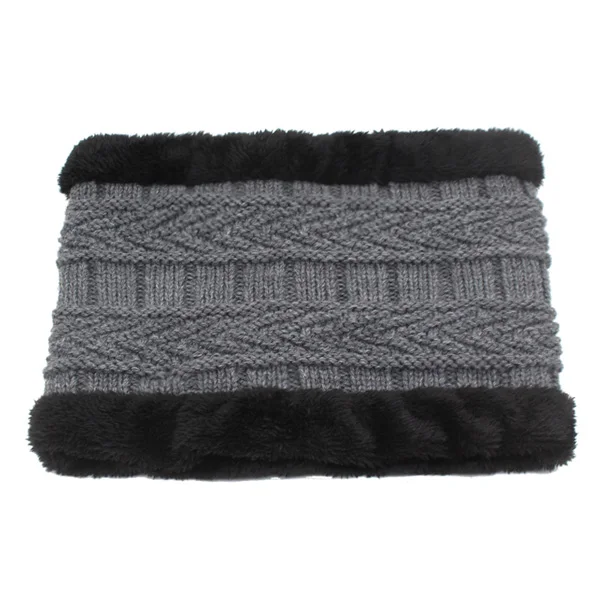 gray scarf YOUBOME зимняя вязаные шапочки зимние, шапки для мужчин шарф вязаная шапка женская мужская Gorras теплая мягкая Балаклава для Шеи Шапка Шапочка - Цвет: gray scarf