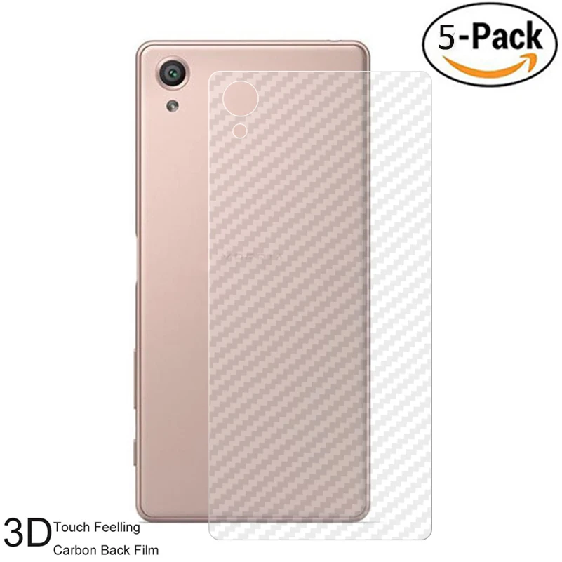 

5PACK 3D Carbon Fibre Back Film Screen Protector For Xperia XZ1 Compact XA1 Plus XA Ultra XZ Premium X L1 Not Tempered Glass