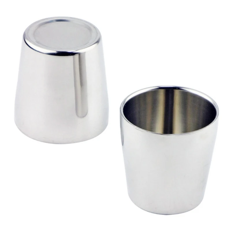 

Outdoor Tableware Camping Cup 304 Stainless Steel Cup Mug Pots Picnic Water Cup Mug of Coffee Tea with Lid 175ml New