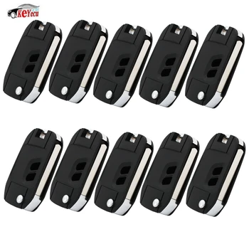 

KEYECU 10 Pcs/lot Replacement 2 Button Modified Folding Remote Flip Key Shell Case for Subaru Legacy Forester Outback Impreza
