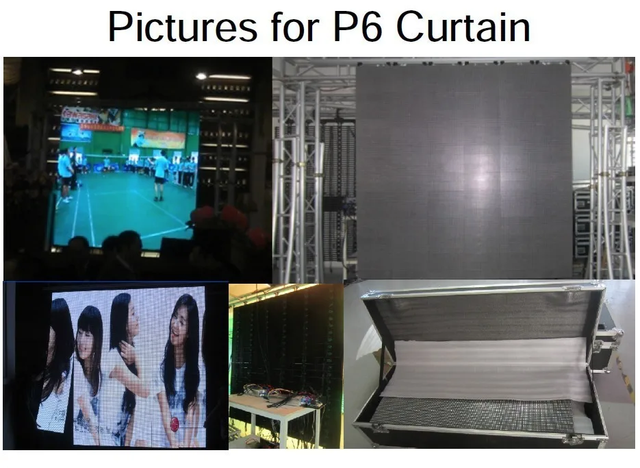 Indoor P6 soft curtain