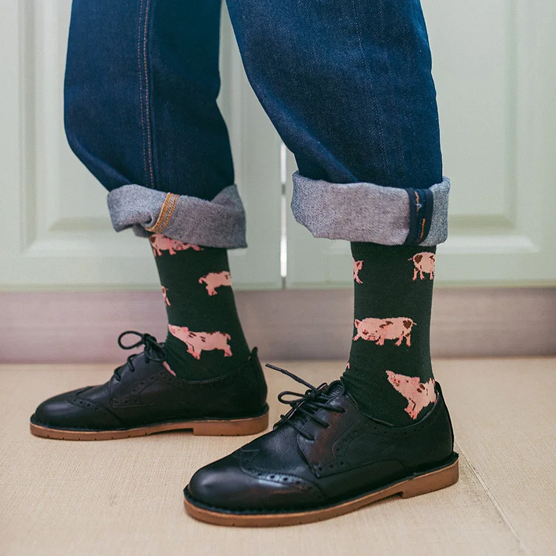

Skinfullysweet Cute Socks Women Novelty Kawaii Cat Pig Dog 3 Pairs Socks Funny Cotton Soft Sox Animal Socks