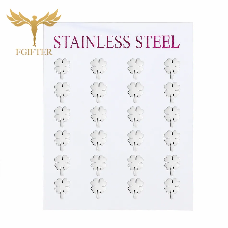 Lucky Four Leaf Grass Letter Earrings, Letter N Golden Stainless Steel  Versatile Simple Earrings For Women - Temu