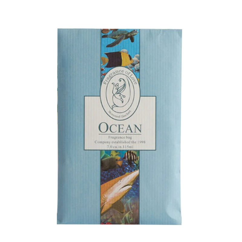 1 шт. 5 ароматов натуральные Висячие специи шкаф ароматерапия сумка Освежители воздуха ароматный аромат сумка Шкаф специи карманы - Цвет: Ocean
