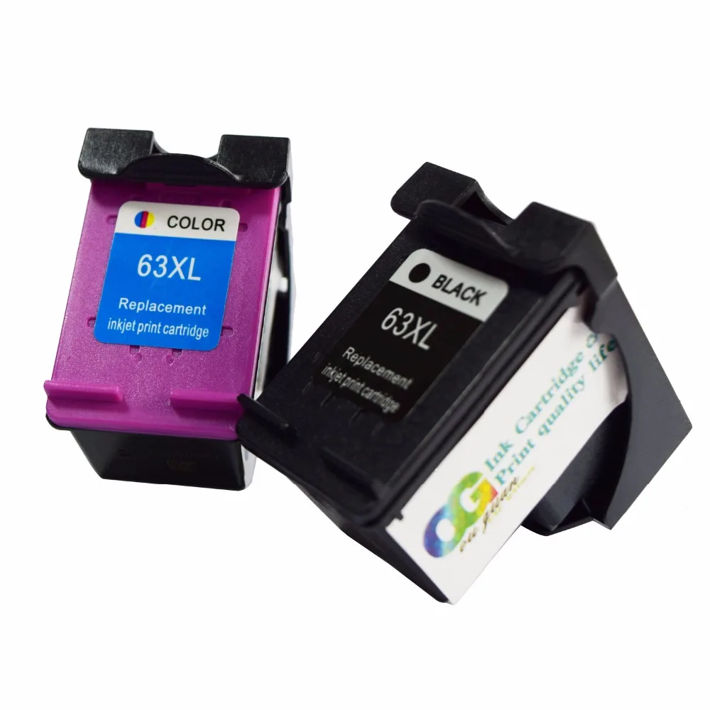 Remanufactured Ink Cartridges for HP 63 XL 63XL Combo Pack Use in Envy