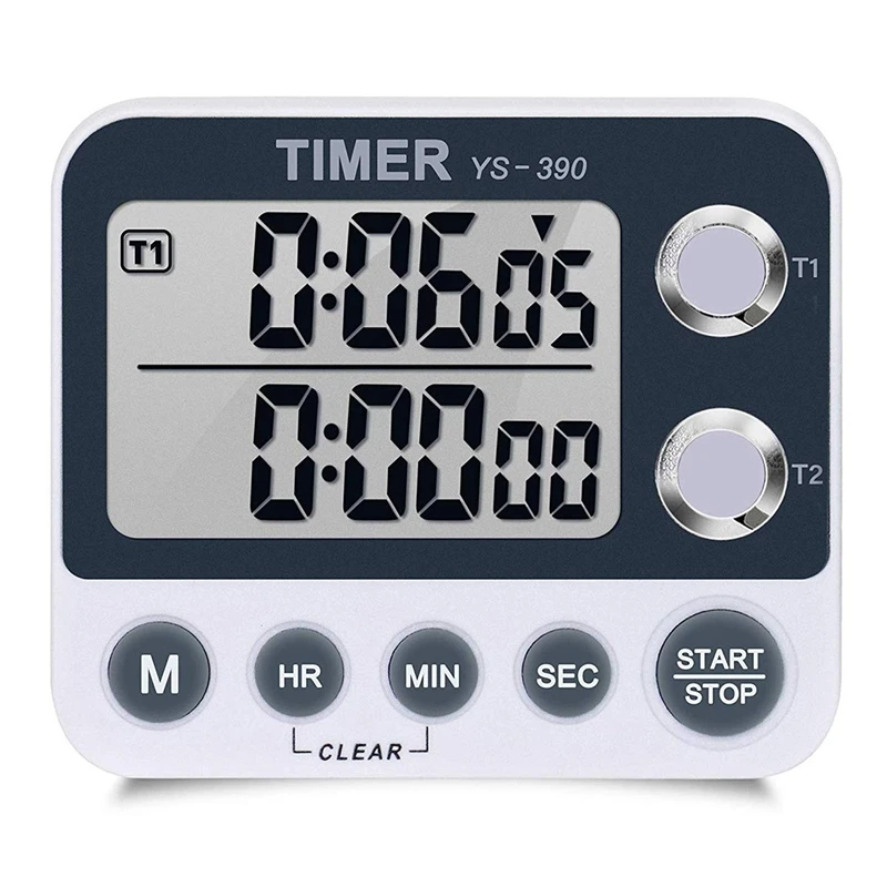 

Digital Kitchen Timer Magnetic Back,Cooking Timer,Large Display Loud Alarm Count-Up & Count Down For Cooking Baking Sports Gam