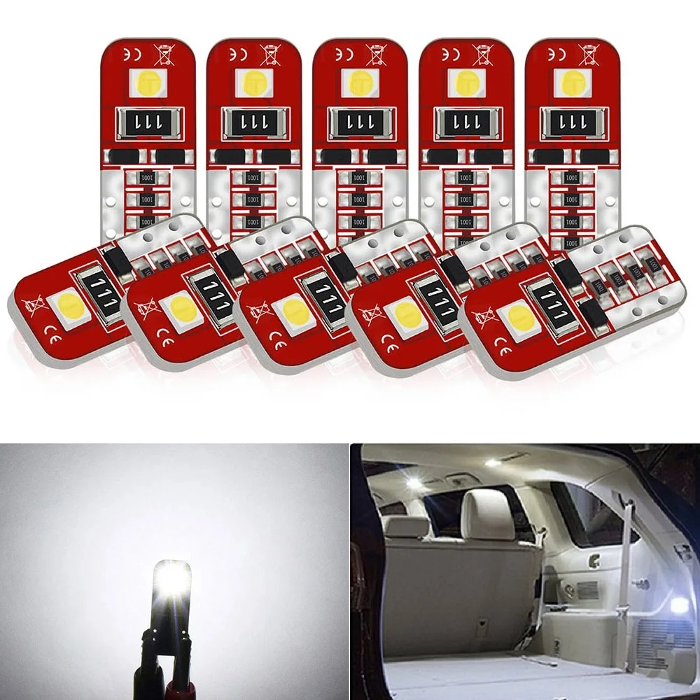 

10x T10 Led W5W Car Interior LED Bulb Canbus For Renault Duster Megane 2 3 Logan Clio Fluence Captur Sandero Laguna 2 Scenic