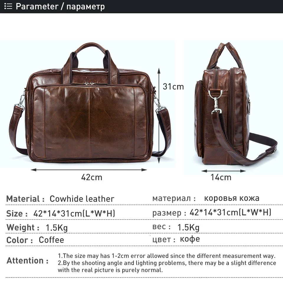 1 man bag genuine leather