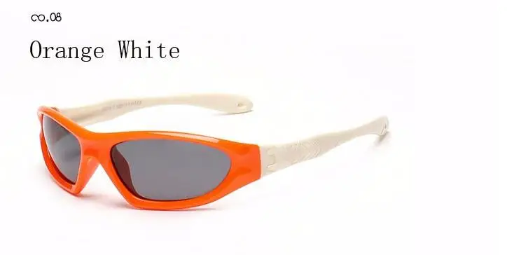 WarBLade детские защитные поляризованные велосипедные очки TAC детские солнцезащитные очки для девочек и мальчиков, уличные солнцезащитные очки Polaroid S873 - Цвет: orange white
