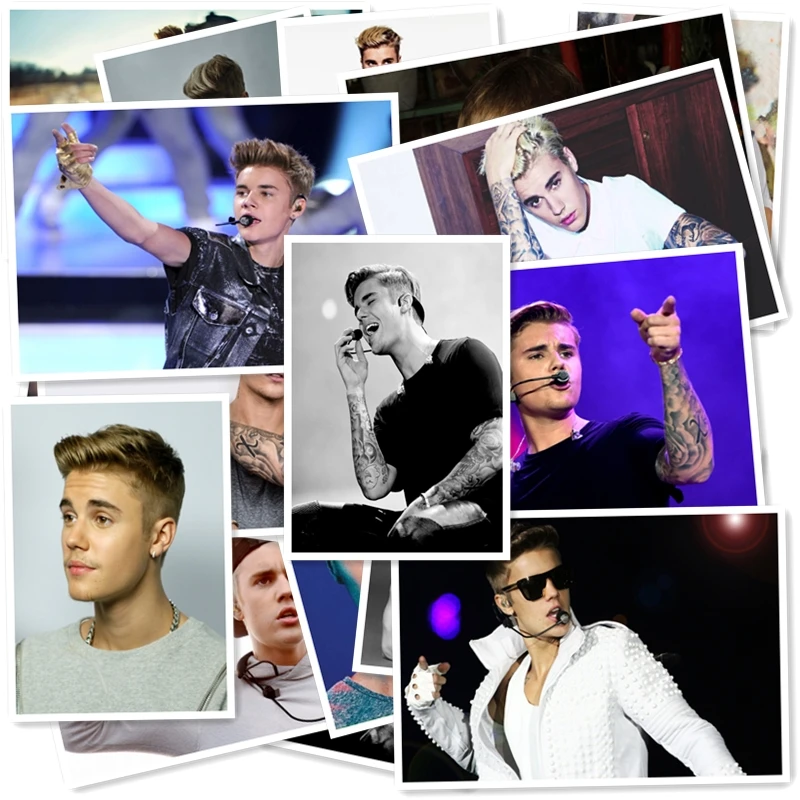 

C1-12# Justin Bieber Classic Band Series sticker 20/pcs PVC Art Crafts collection Gift Graffiti Stickers Free Shipping