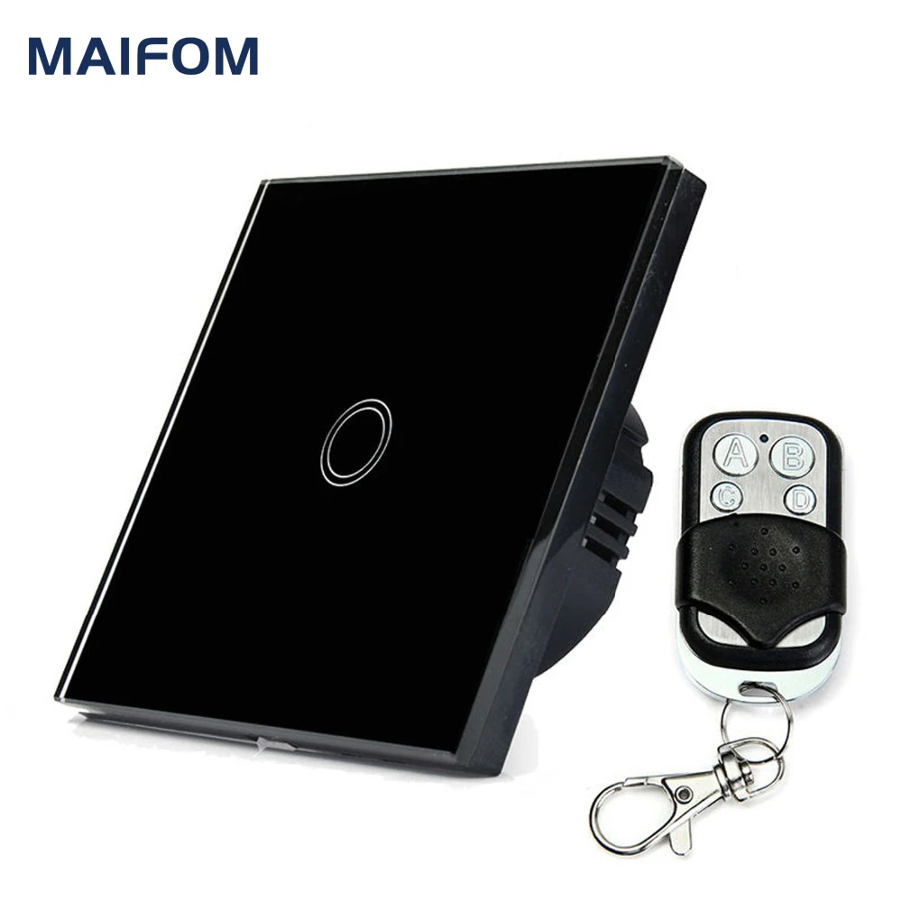 MAIFOM Remote Control Touch Switch Capacitive Sensor Switch Crystal Glass Touch Panel Fireproof