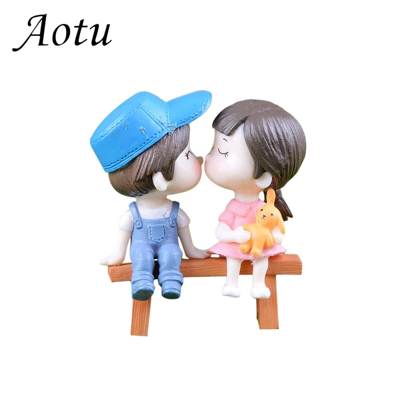 

PVC Couple Micro Landscape Creative Garden Home Decorative Cute Mini Couple Decoration Crafts Home Garden Figurines Miniatures