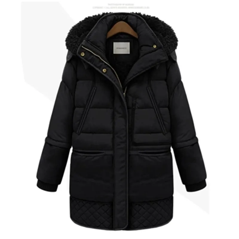 Новинка, зимнее женское хлопковое пальто, куртка с подкладкой, тонкая парка с длинным капюшоном, женская утепленная куртка, верхняя одежда CC087
