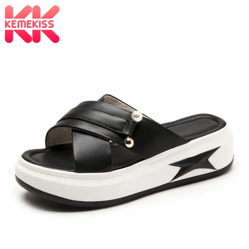 

KemeKiss Fashion Women Flats Sandals Open Toe Platform Summer Beach Vacation Shoes Women Sexy Slipper Women Footwear Size 34-43