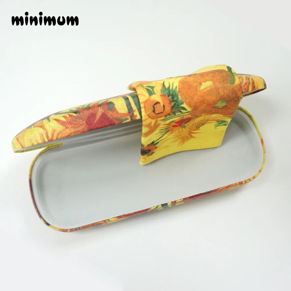 PU Leather Glasses Case For men Hard Frame Eyeglass Case Women Reading Glasses Box Black Spectacle Cases with 1pcs glaases cloth1 (3)