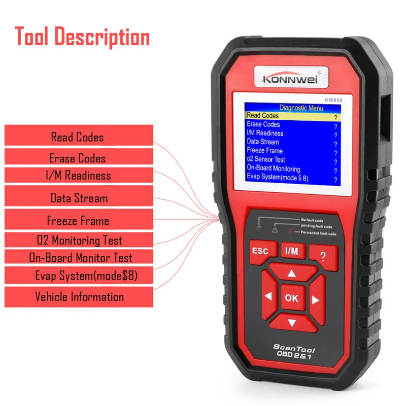 KONNWEI KW850 OBD2 OBD 2 Automotive Scanner_10