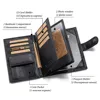 GZCZ Men RFID Genuine Leather Travel Passport Cover Case Document Holder Multi-Function Wallet Credit Card Holder Coin Purse ► Photo 3/6