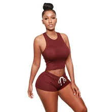 Тренировки одежда для женщин 2 шт. Для женщин наборы для йоги спортивный жилет для фитнеса+ Короткий набор черный, красный тренажерный зал йоги спортивный костюм комплект тонкий