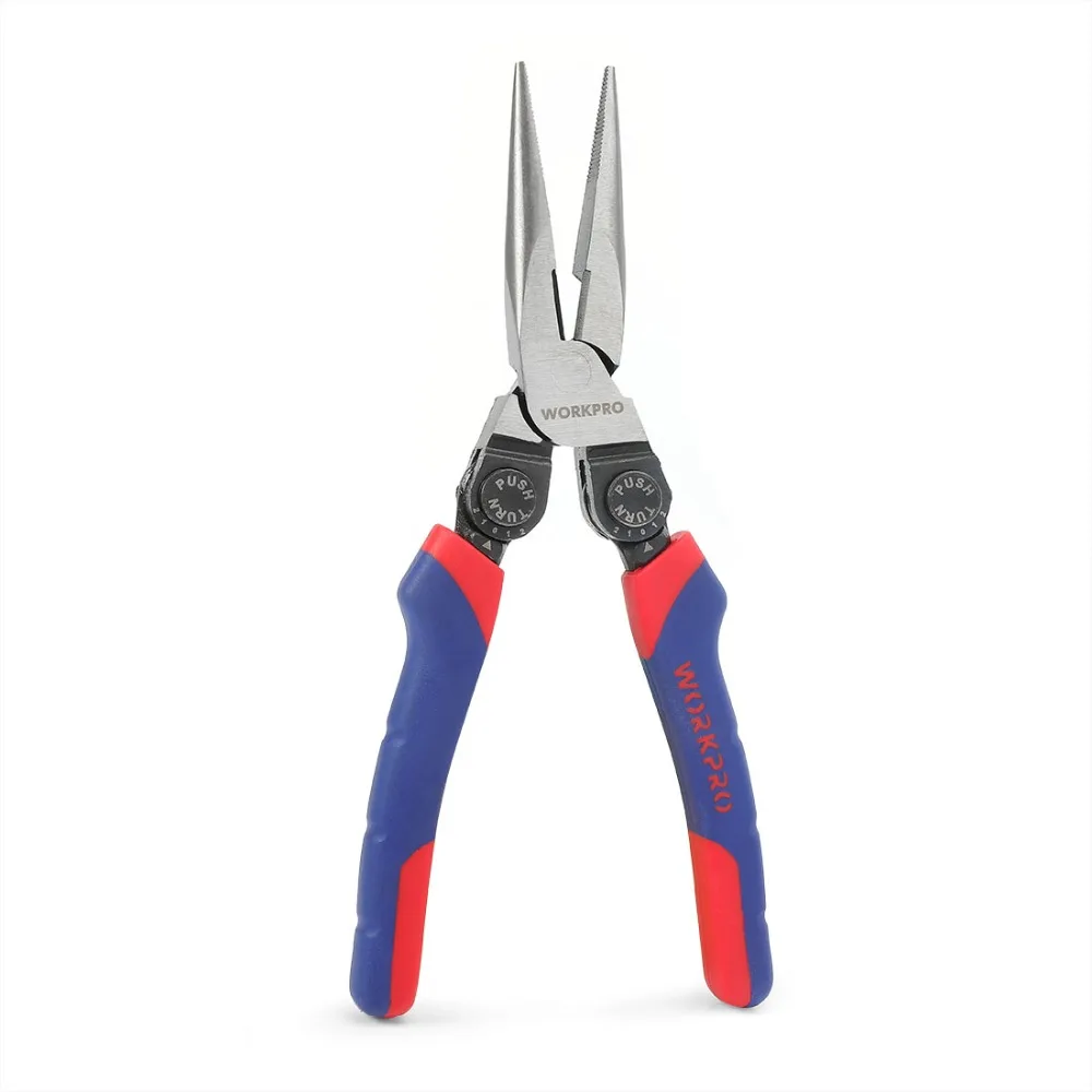 

WORKPRO 8-inch Long Nose Pliers Offset Pistol Handle Pliers Multifunctional Plier