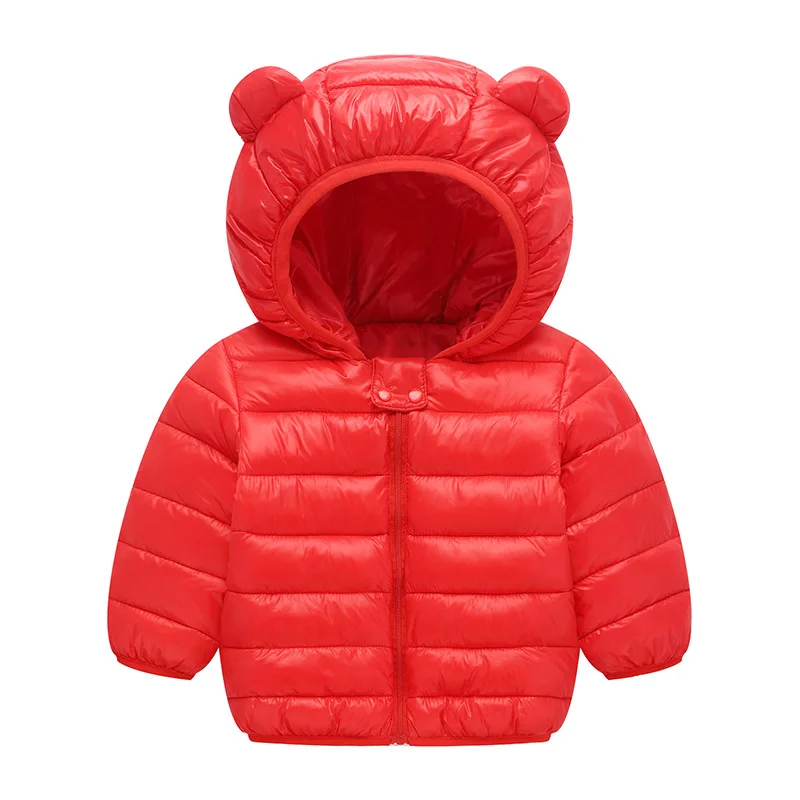 Осень-зима, куртки для девочек, пальто, детские парки, детские куртки для мальчиков, куртки для маленьких девочек, теплая верхняя одежда с капюшоном, пальто - Цвет: 2-Red