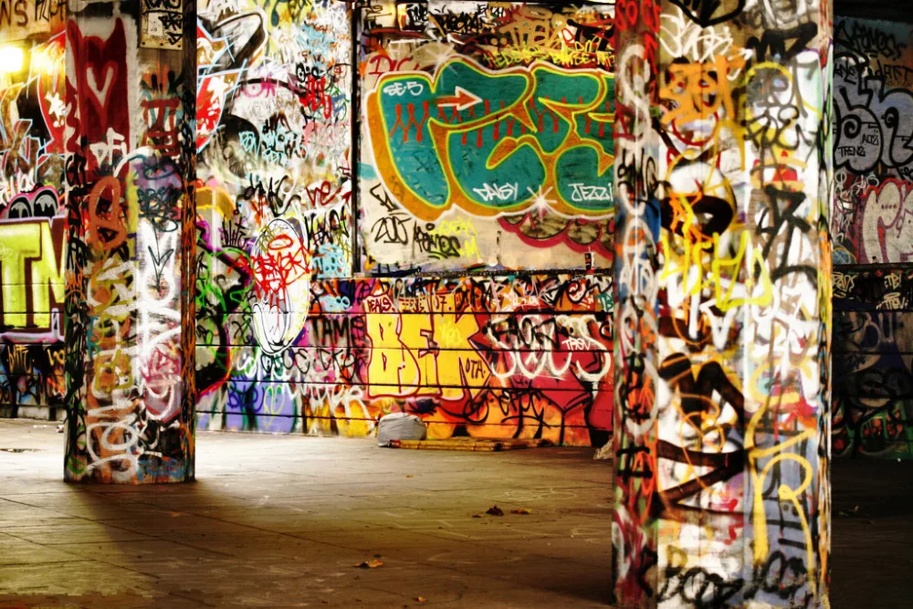 

SHENGYONGBAO 7x5ft Vinyl Custom Digital Photography Backdrops Prop Photo Studio Background Graffiti TY-086