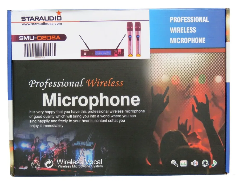 dj stage church club hand held uhf mic system 