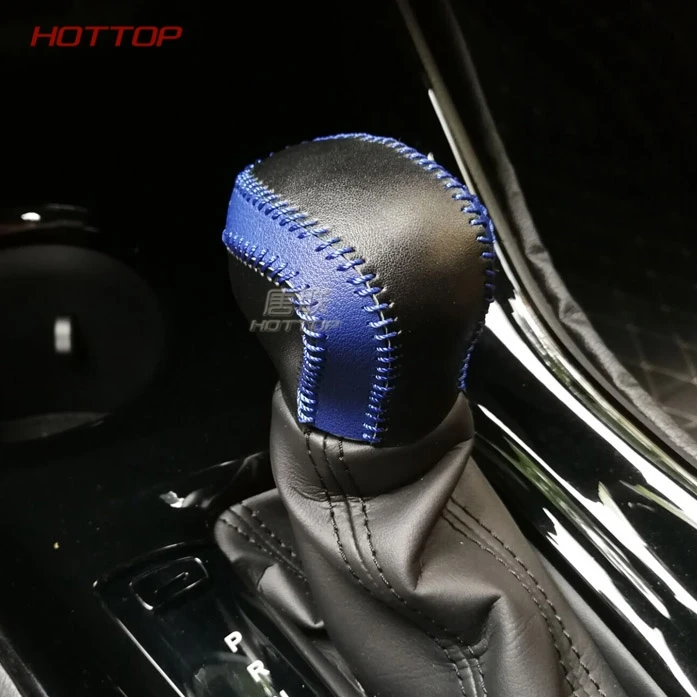 Защитный рукав кожаный рычаг передач Пылезащитная крышка подходит для Toyota CHR CH-R - Название цвета: One blue 1pc