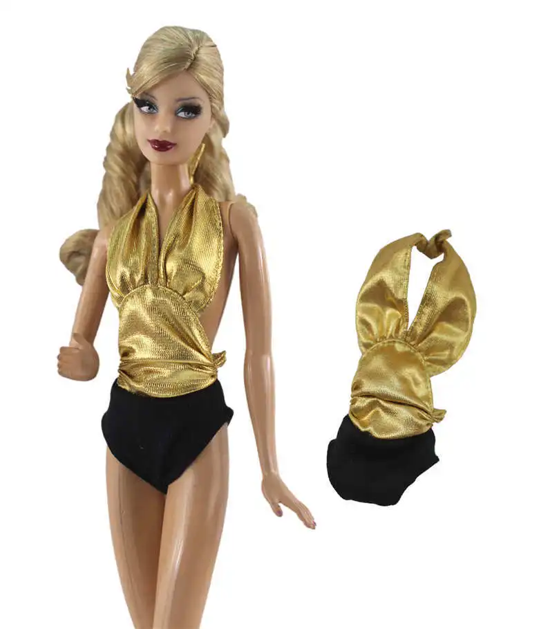 NK One Pcs Princess Doll Swimwear Swimsuits Summer Beach Bathing Bikini Dress For Barbie Doll Accessories Toys JJ 6X