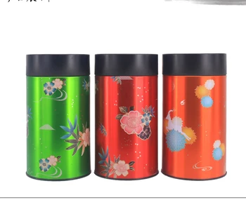 

8.5*15.5cm Hot-selling Round tea tin box/candy storage box/food cans