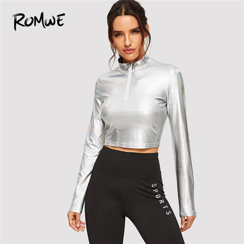 half zip sports top womens