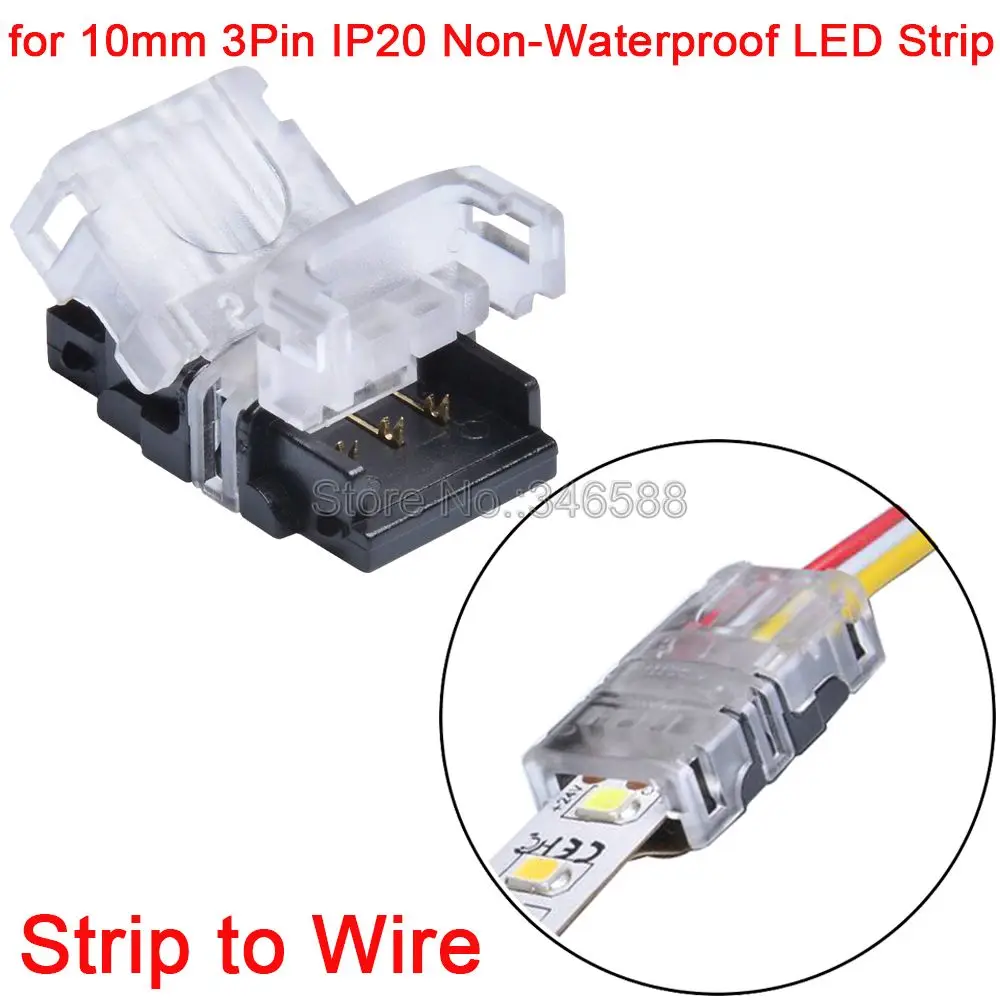 5 шт./лот 2Pin 3Pin 4Pin 5Pin светодиодные ленты Разъем для одного цвета RGB RGBW CCT цвет светодиодные ленты для подключения провода использовать терминалы - Цвет: 3pin 10mm IP20